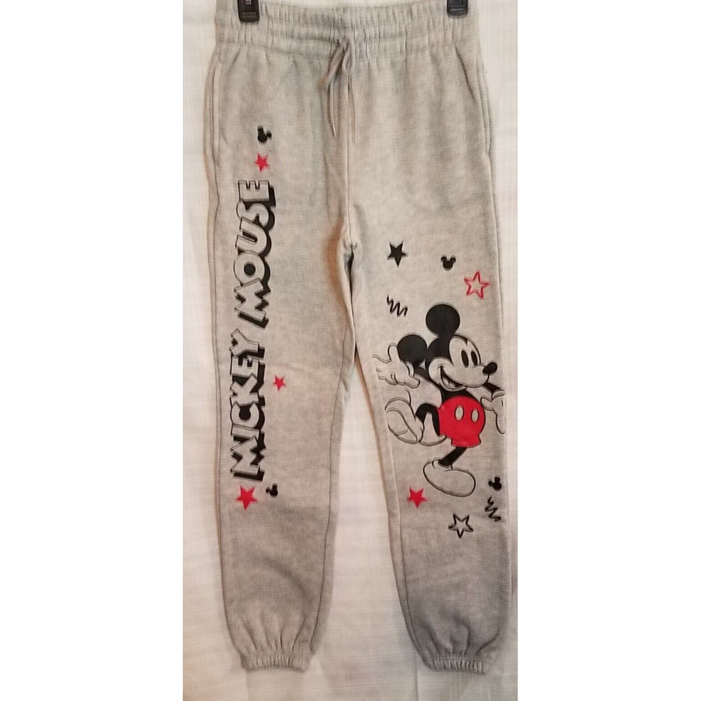 Disney Mickey Mouse Graphic Jogger Pants, 28" Inseam, Size Med‎ New w/tags Gray